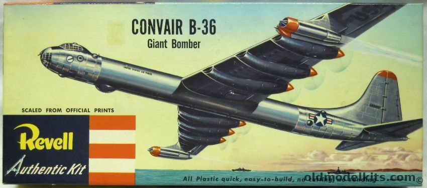 Revell 1/184 Convair B-36 Giant Bomber - Pre-'S' Issue, H205-98 plastic model kit